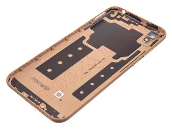 Tapa de batería Service Pack con diseño de piel sintética marrón para Huawei Y5 2019 (AMN-LX9)